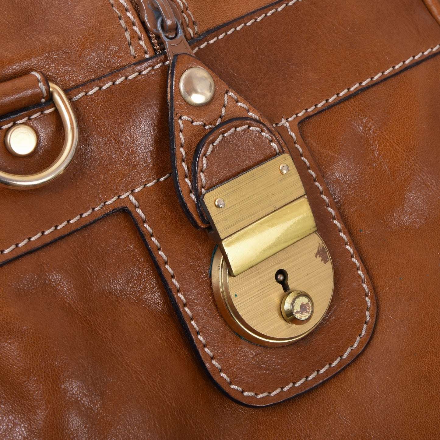 Bally Vintage Leather Weekender/Duffle Bag ca. 53cm - Brown