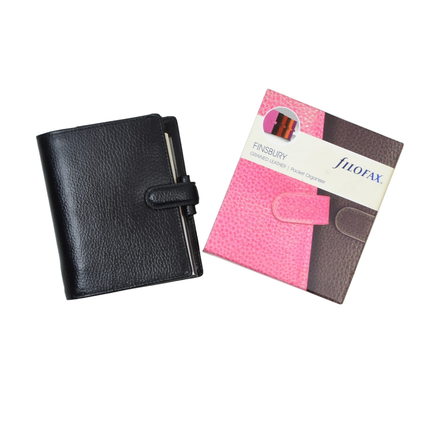 Filofax Leather Personal Organizer "Finsbury" - Black