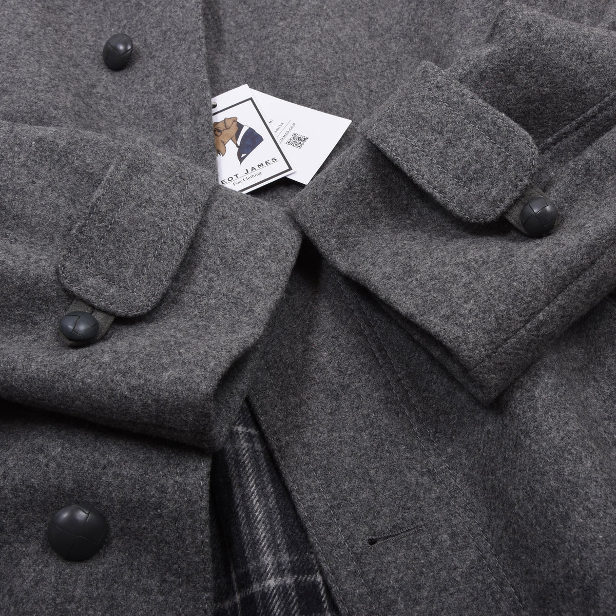 Vintage Irish Tweed 100% Wolle Mantel Gr. 54 - Grau