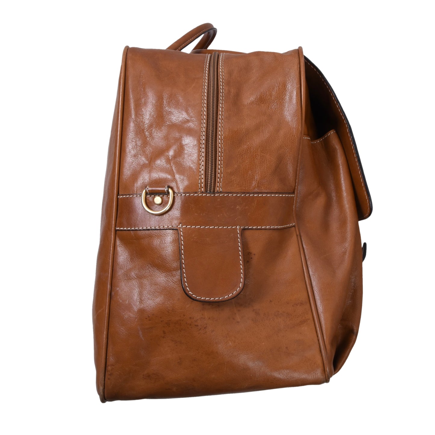 Bally Vintage Leather Weekender/Duffle Bag ca. 53cm - Brown