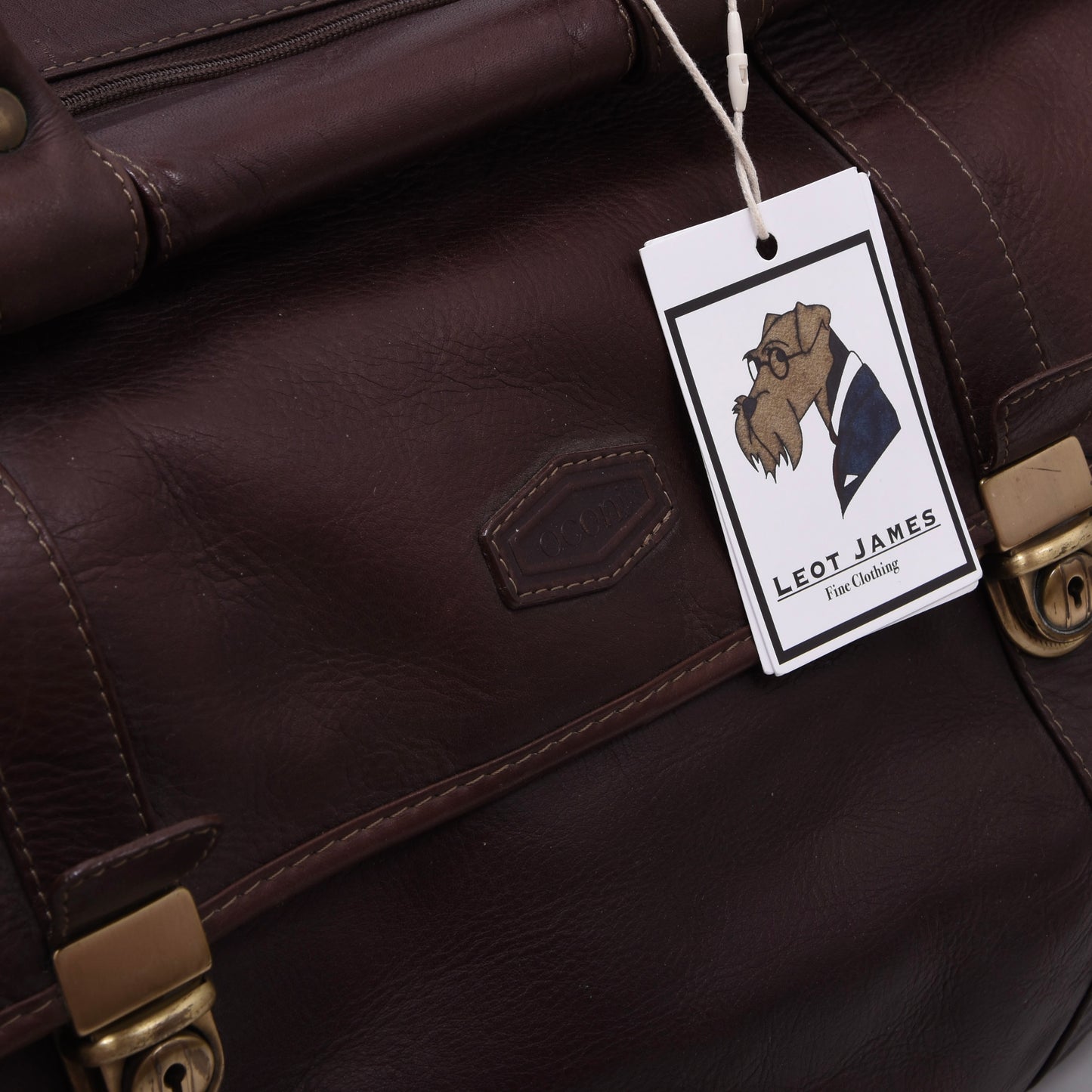 Oconi Leather Weekender/Bag ca. 48cm - Dark Brown-Burgundy