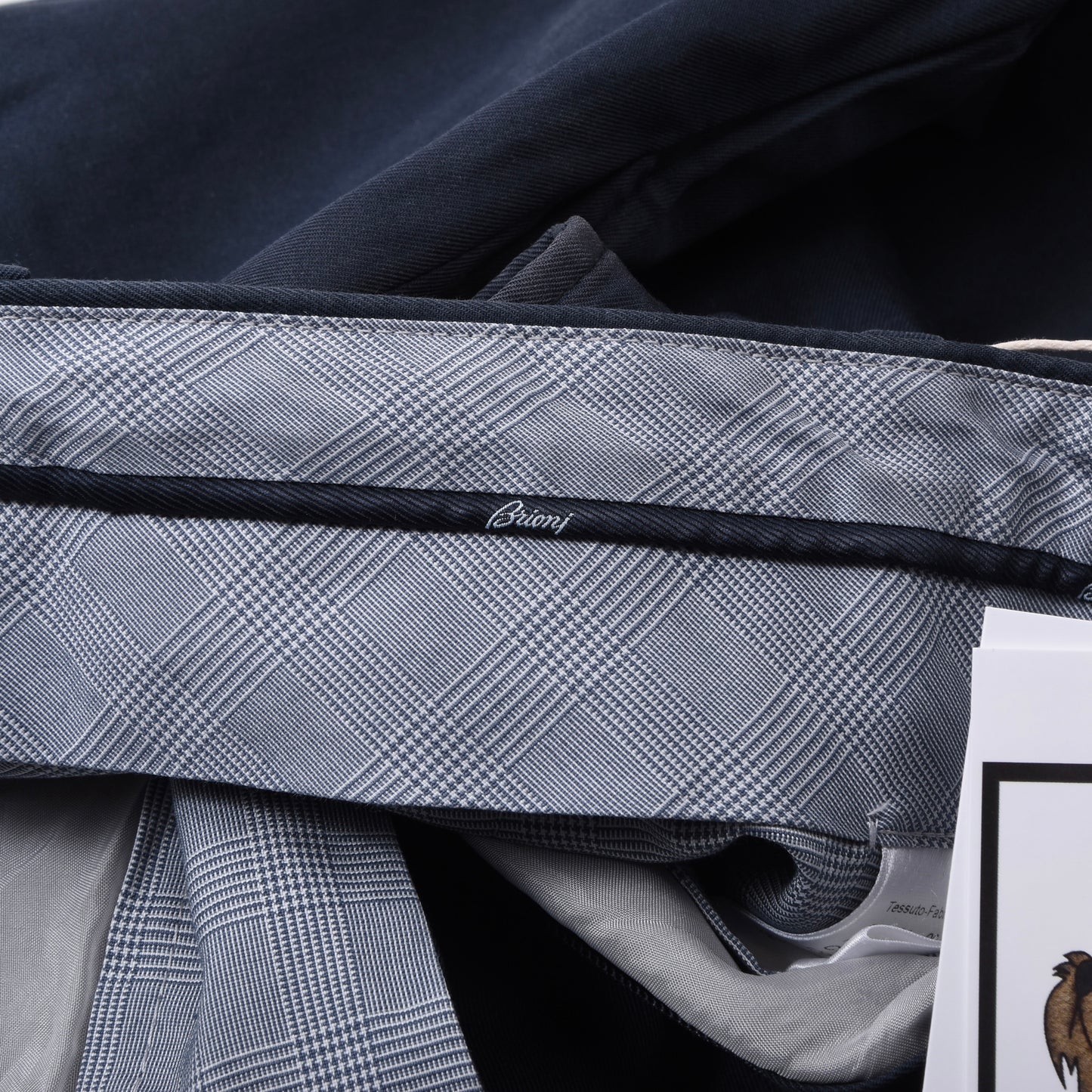 Brioni Baumwollshorts „Cortina“, Größe 52 (ca. 44,5 cm), Marineblau