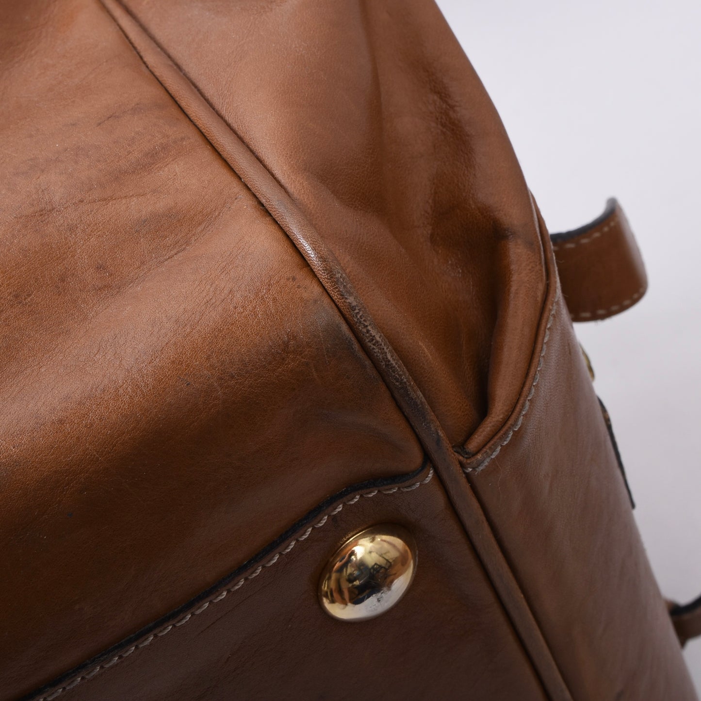 Bally Vintage Leather Weekender/Duffle Bag ca. 53cm - Brown