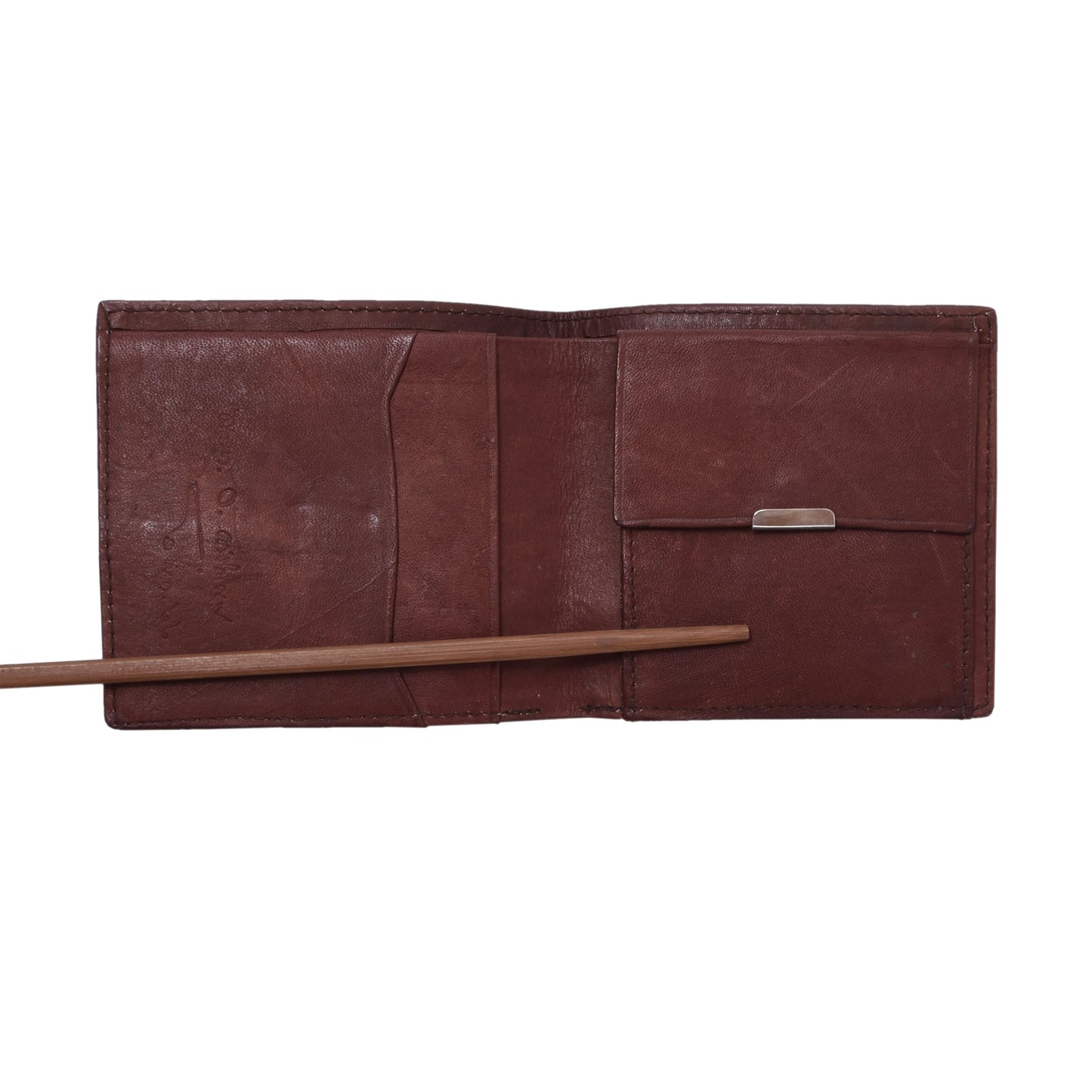 Crocodile/Alligator Leather Wallet ca. 11cm - Brown