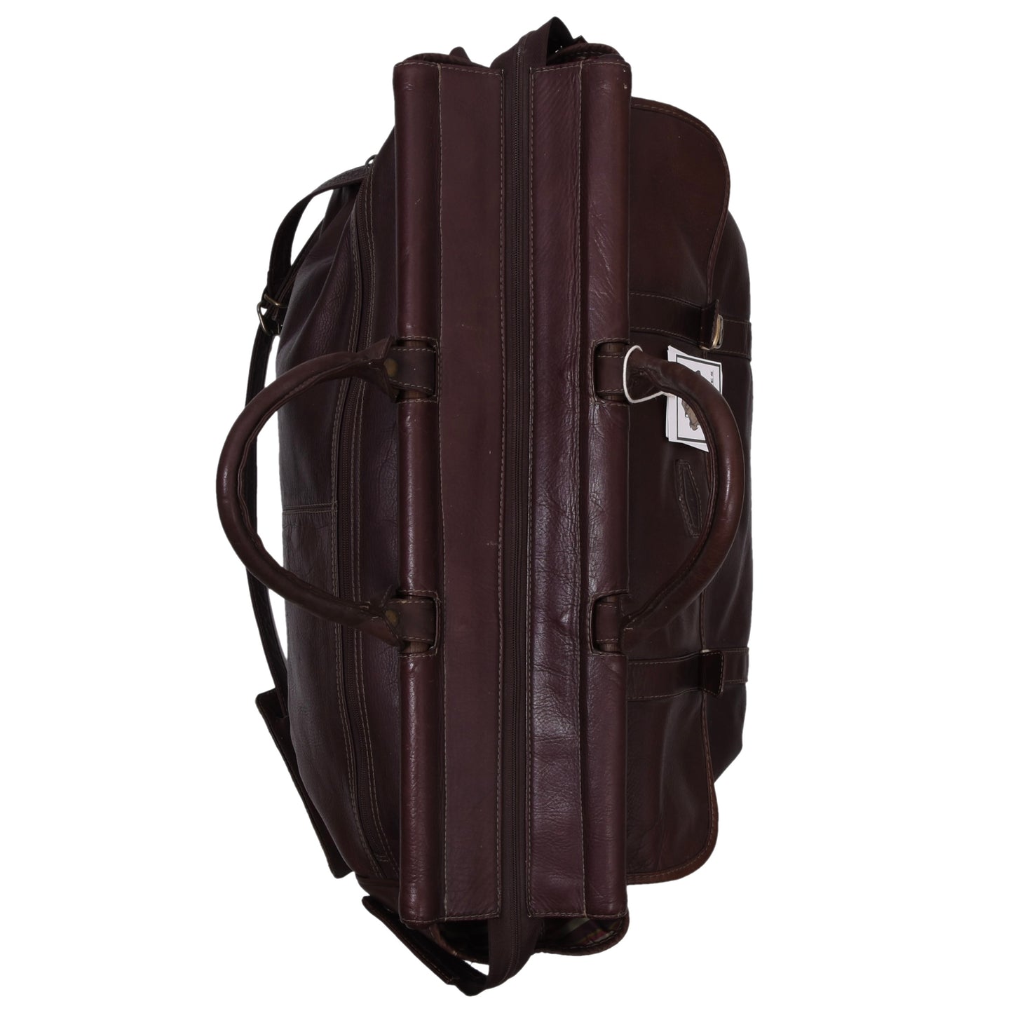 Oconi Leather Weekender/Bag ca. 48cm - Dark Brown-Burgundy
