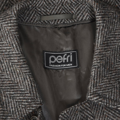 Pefri Vintage Scottish Tweed Overcoat Size 56