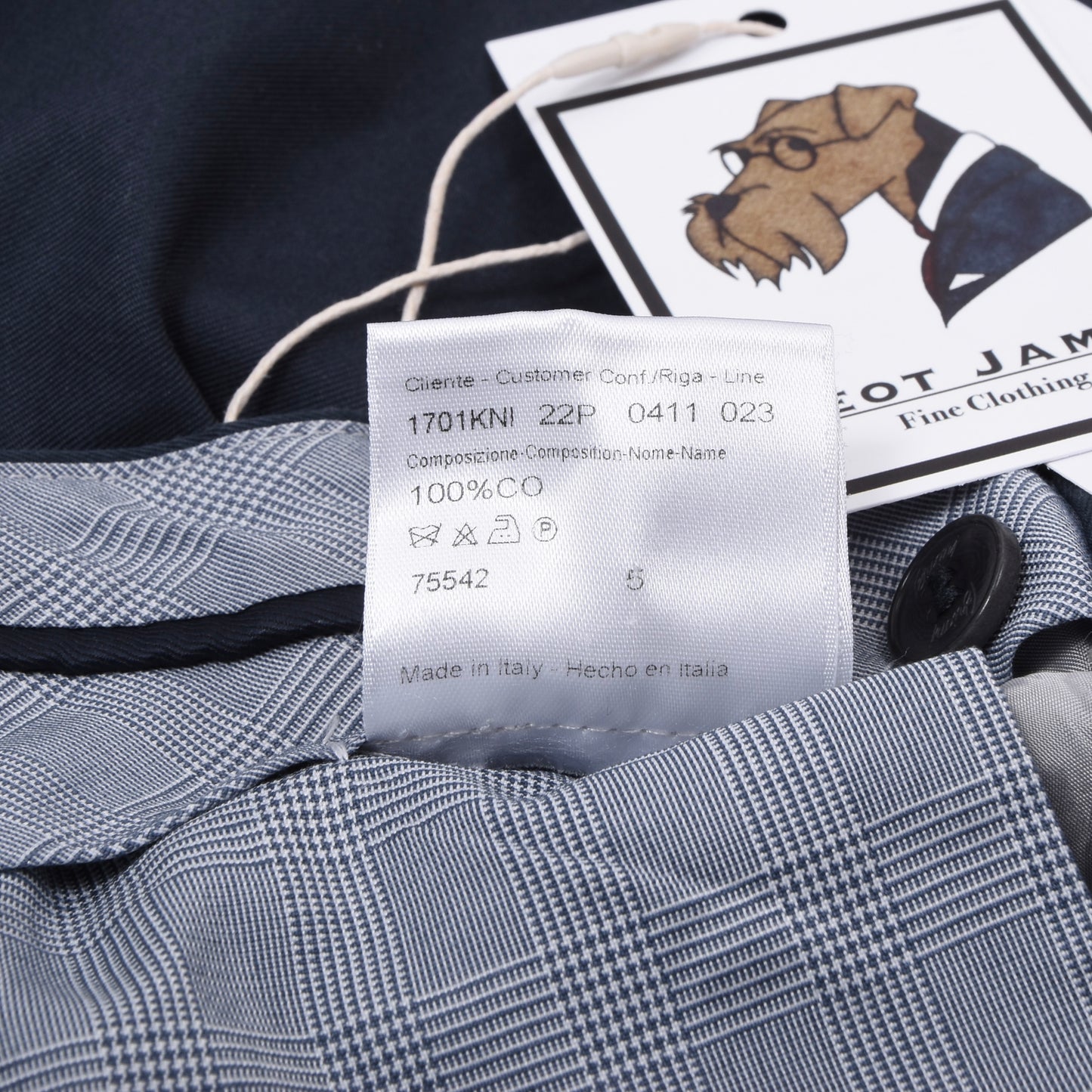 Brioni Baumwollshorts „Cortina“, Größe 52 (ca. 44,5 cm), Marineblau