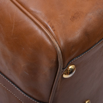 Bally Vintage Leather Weekender/Duffle Bag ca. 53cm - Brown