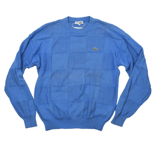 Vintage Lacoste Baumwollpullover, hergestellt in Frankreich, Größe 5 (ca. 59 cm) – Blau