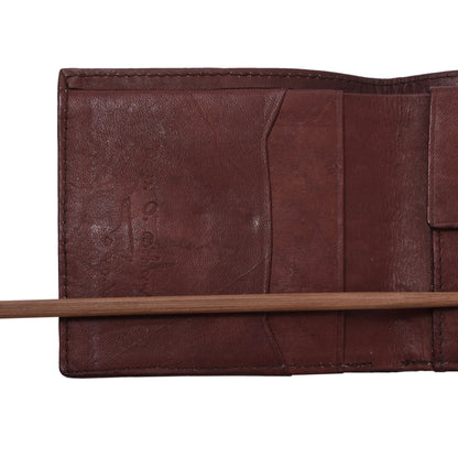 Crocodile/Alligator Leather Wallet ca. 11cm - Brown