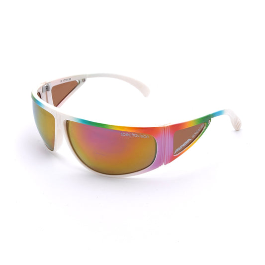 Alpina Mod. Skyracer Vintage Sunglasses - White/Rainbow
