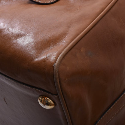 Bally Vintage Leather Weekender/Duffle Bag ca. 53cm - Brown