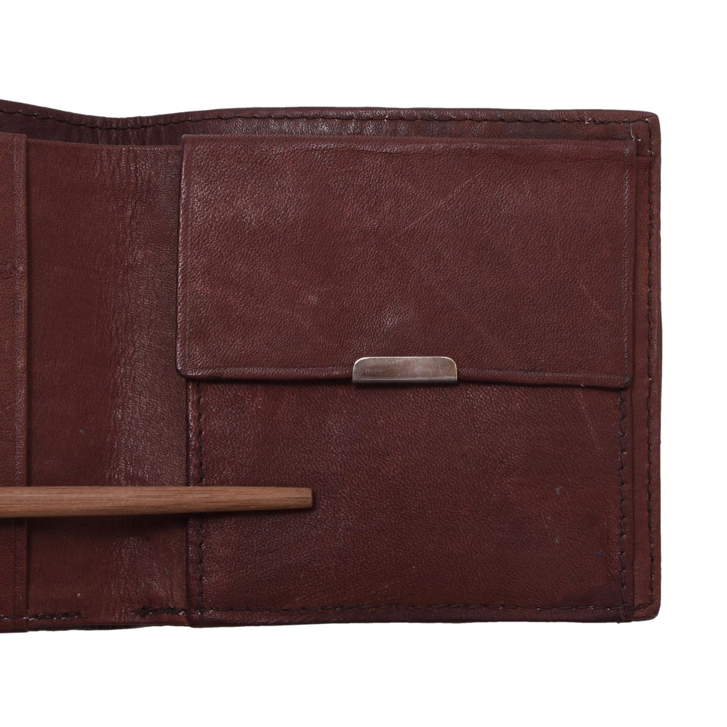 Crocodile/Alligator Leather Wallet ca. 11cm - Brown