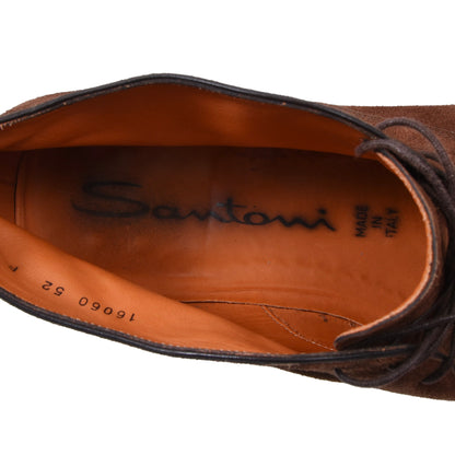 Santoni Chukka-Stiefel aus Wildleder, Größe 8 1/2 – Braun