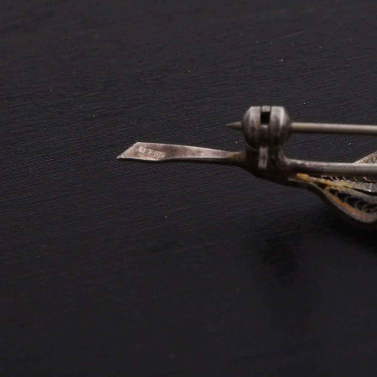 Vintage Edelweiß 800 Silber Filigran Brosche/Anstecknadel ca. 4.7cm