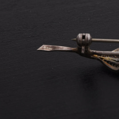 Vintage Edelweiß 800 Silber Filigran Brosche/Anstecknadel ca. 4.7cm