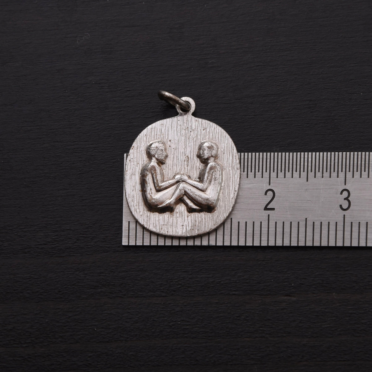 Vintage Lindner Schmuck 925 Sterlingsilber Zwillinge Anhänger ca. 1,5 cm