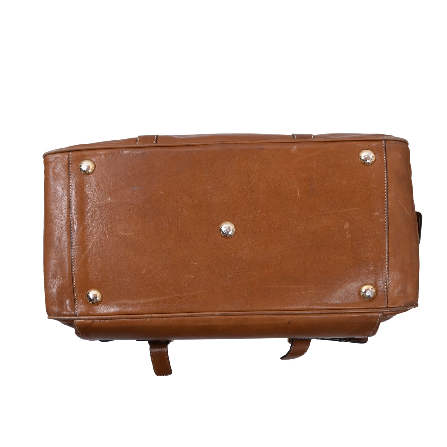 Bally Vintage Leather Weekender/Duffle Bag ca. 53cm - Brown