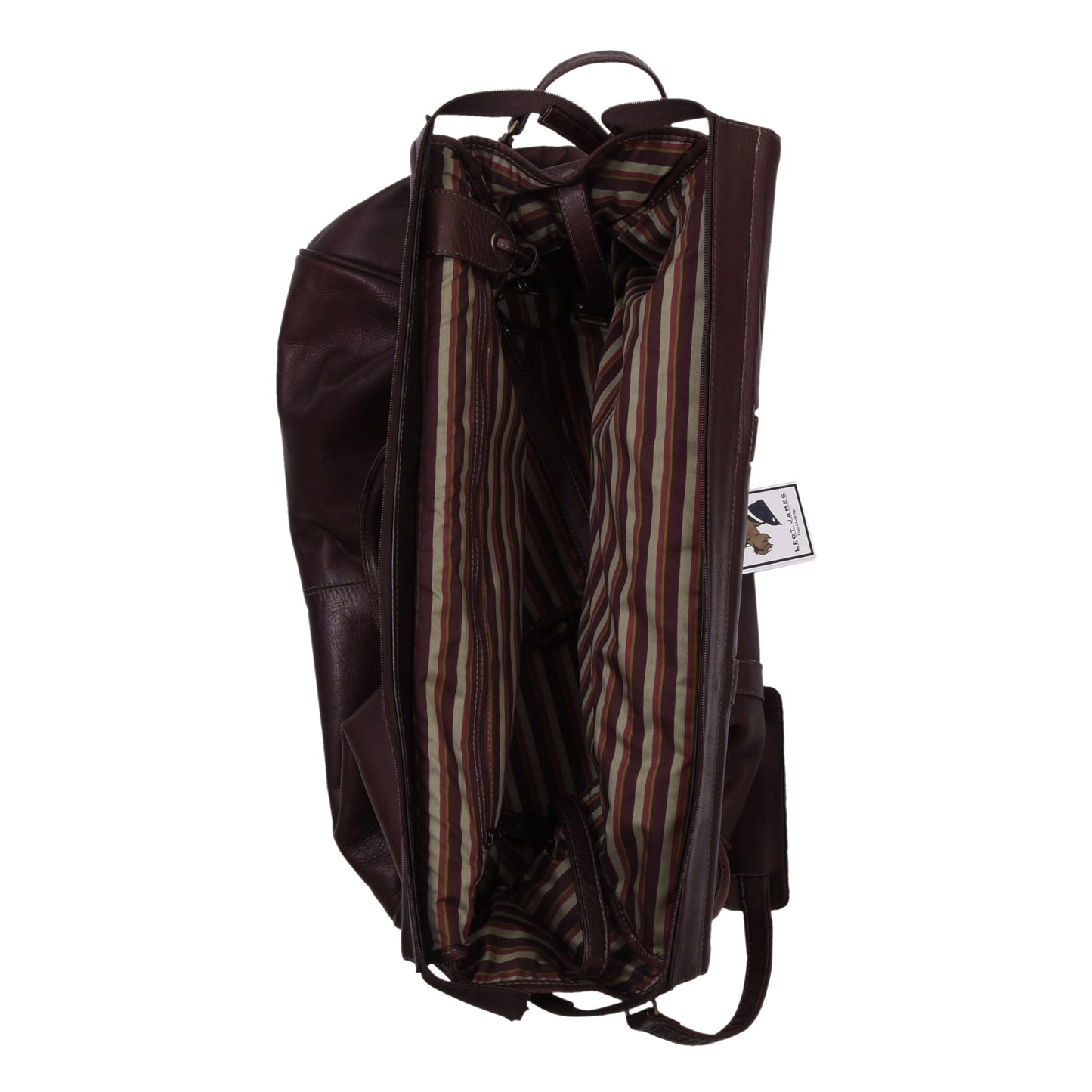 Oconi Leather Weekender/Bag ca. 48cm - Dark Brown-Burgundy