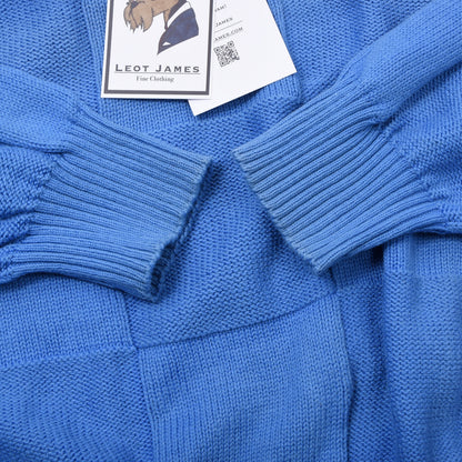 Vintage Lacoste Baumwollpullover, hergestellt in Frankreich, Größe 5 (ca. 59 cm) – Blau