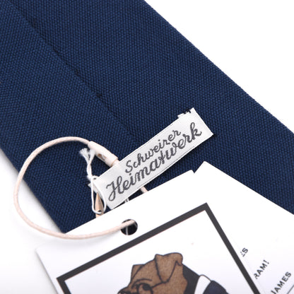 NOS Schweizer Heimatwerk Handgenähte Wollkrawatte – Blau