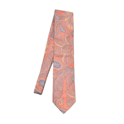 Stassny x Ascot 100% Silk Tie ca. 149.5cm/9cm - Orange Paisley