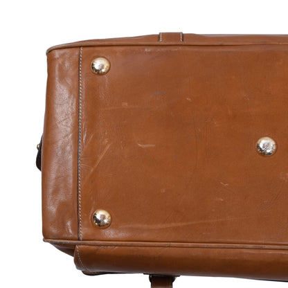 Bally Vintage Leather Weekender/Duffle Bag ca. 53cm - Brown