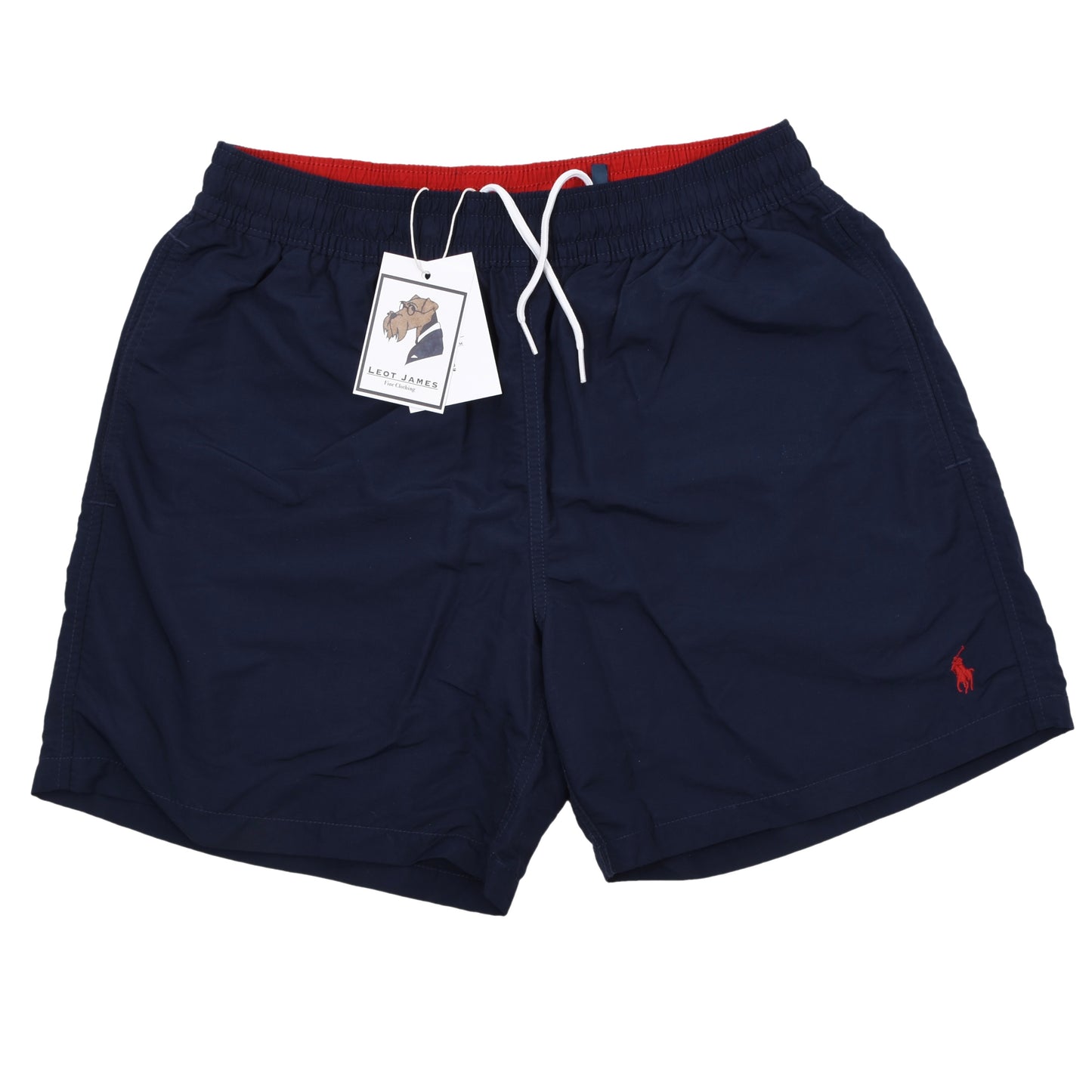 Polo Ralph Lauren Badeshorts/Badehose Größe M Taille ca. 37,5cm – Marineblau (Rot)