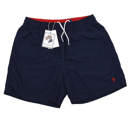 Polo Ralph Lauren Badeshorts/Badehose Größe M Taille ca. 37,5cm – Marineblau (Rot)