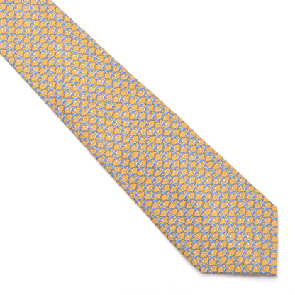 Brooks Brothers Silk Tie Made in USA - Yellow Dolphins