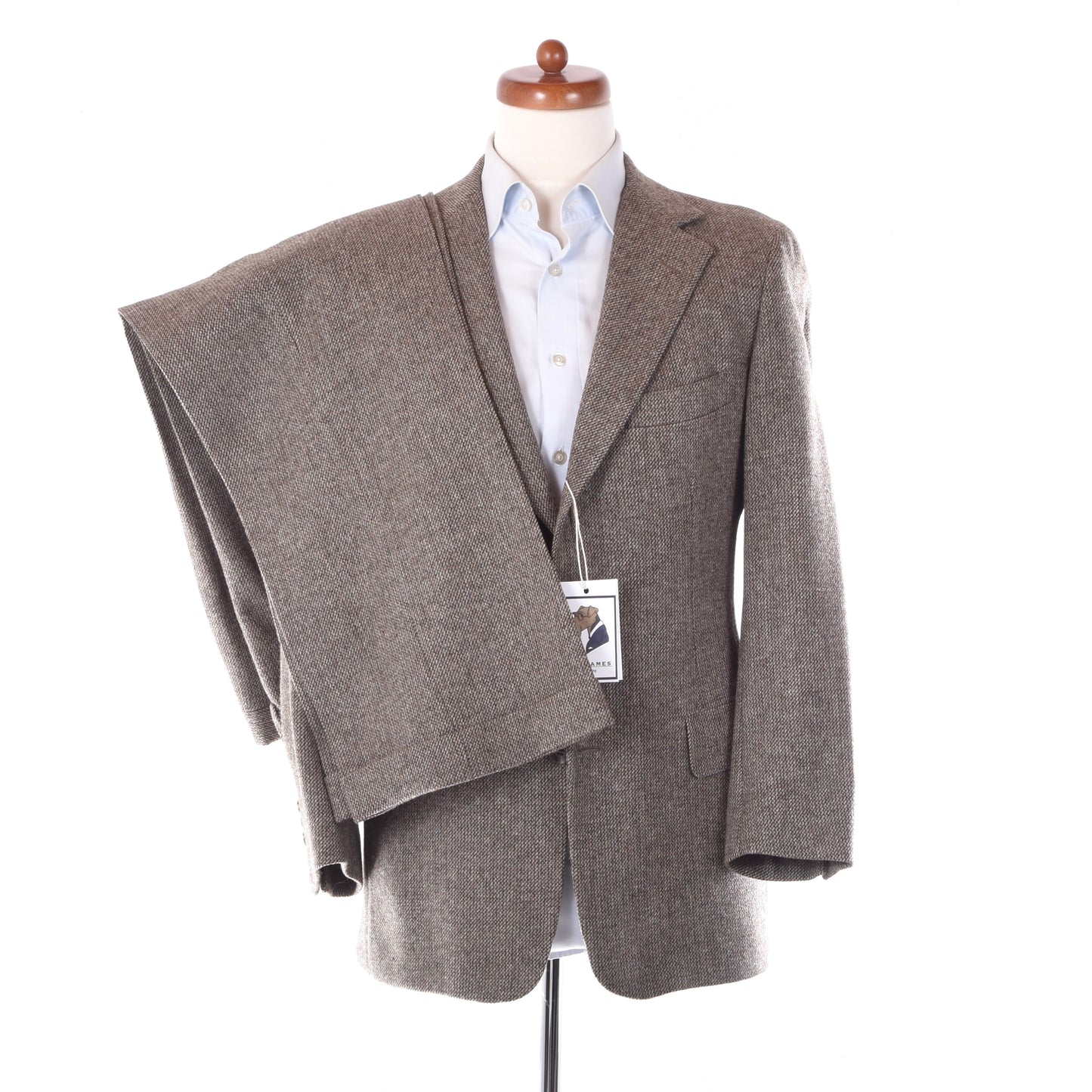 Vintage 1981 Chaps Ralph Lauren 100% Wool Tweed Suit Chest ca. 51cm