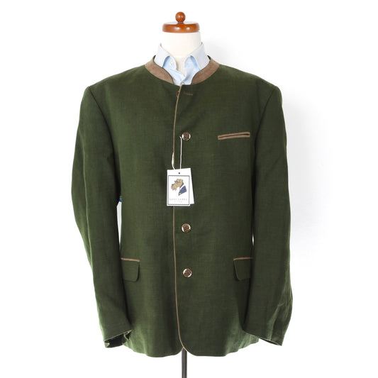 H. Moser Linen Janker/Jacket Size 60 - Green