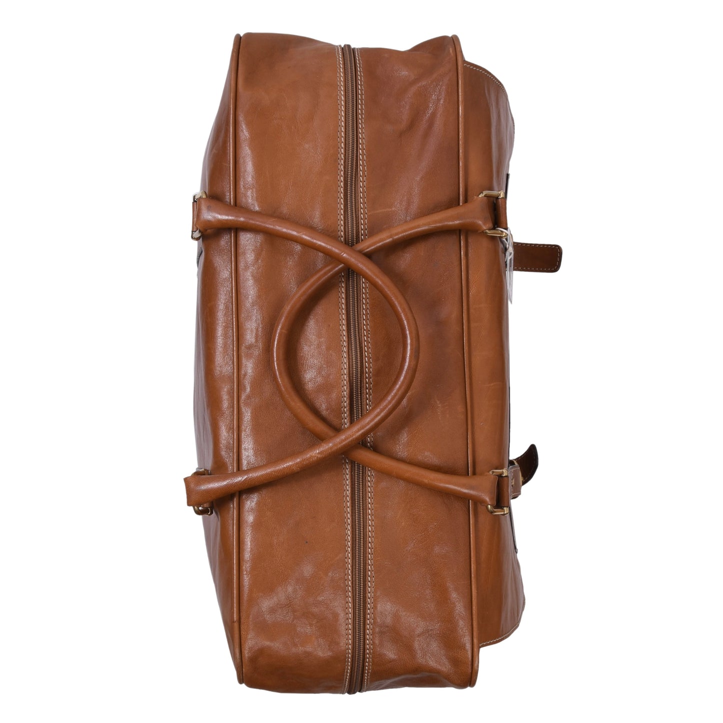 Bally Vintage Leather Weekender/Duffle Bag ca. 53cm - Brown