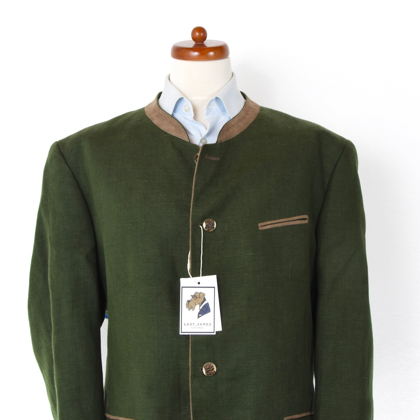 H. Moser Linen Janker/Jacket Size 60 - Green