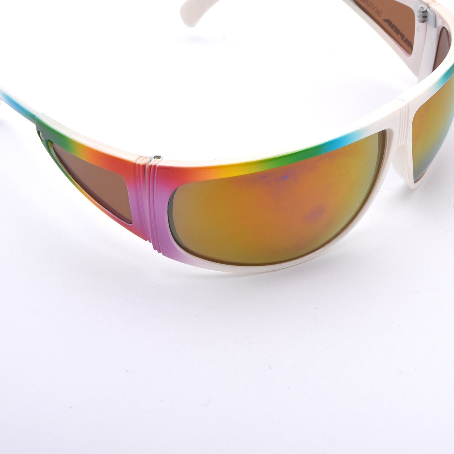 Alpina Mod. Skyracer Vintage Sonnenbrille - Weiß/Regenbogen