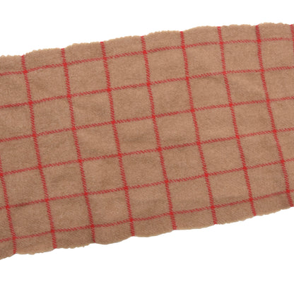 Van Laack 100% Camel Hair Scarf ca. 171cm - Tan/Red Windowpane