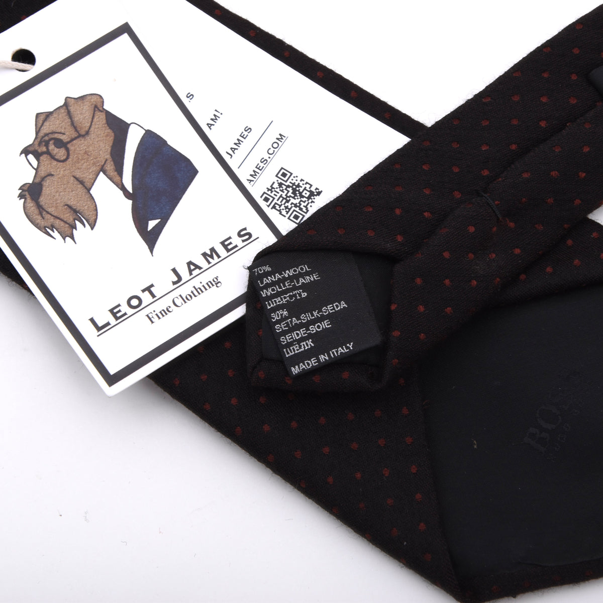 Hugo Boss Wolle-Seide Krawatte Made in Italy - Kupfer/Orange