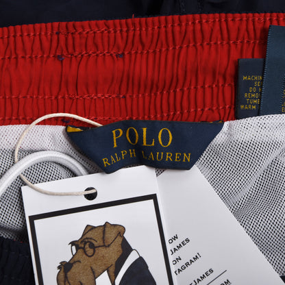 Polo Ralph Lauren Badeshorts/Badehose Größe M Taille ca. 37,5cm – Marineblau (Rot)