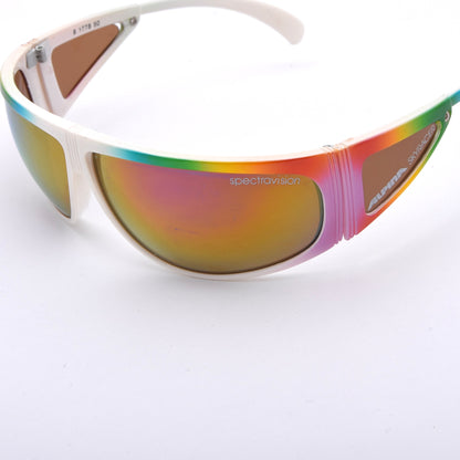 Alpina Mod. Skyracer Vintage Sonnenbrille - Weiß/Regenbogen