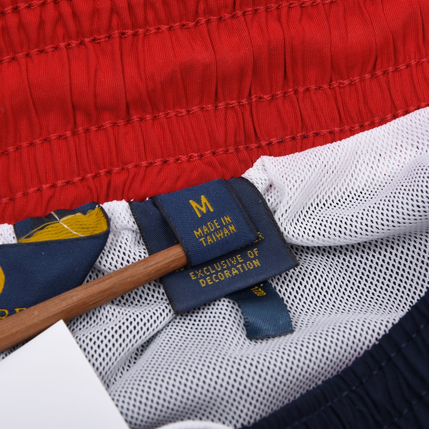 Polo Ralph Lauren Badeshorts/Badehose Größe M Taille ca. 37,5cm – Marineblau (Rot)