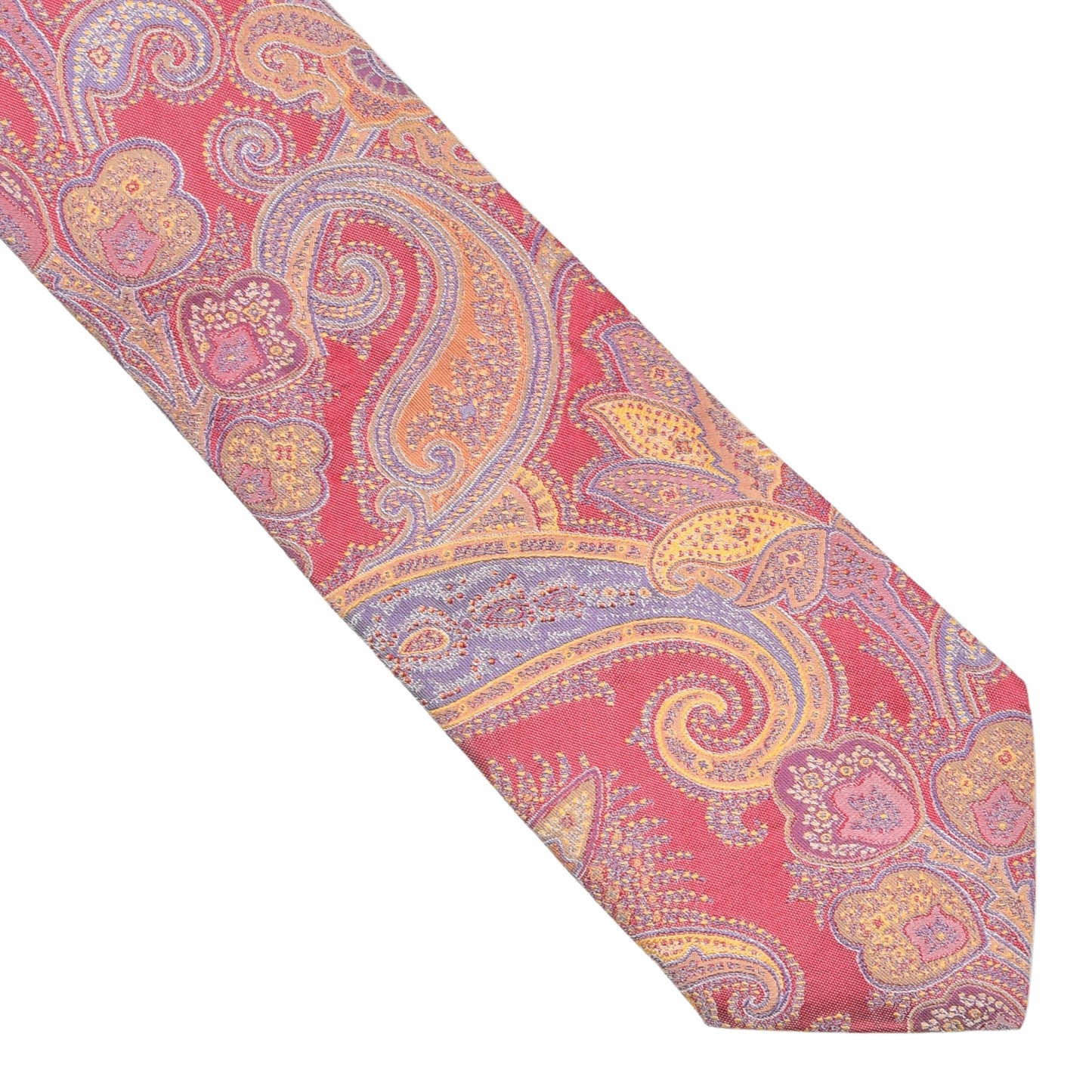 Stassny x Ascot 100% Silk Tie ca. 149.5cm/9.5cm - Pink Paisley