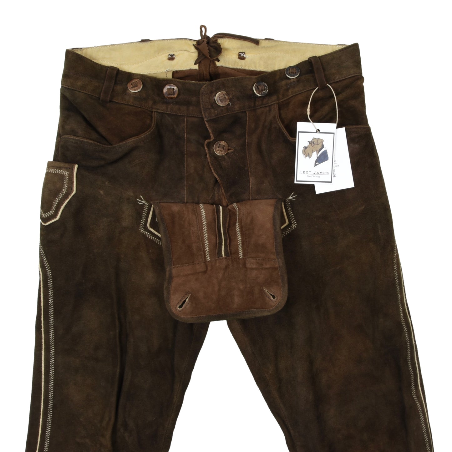 Spieth & Wensky Wild Bock Suede Lederhose/Pants Size 50 - Brown