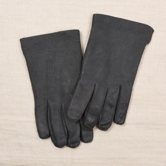 Vintage Pelzfutter Leder Handschuhe Breite 11,3 cm - Anthrazit