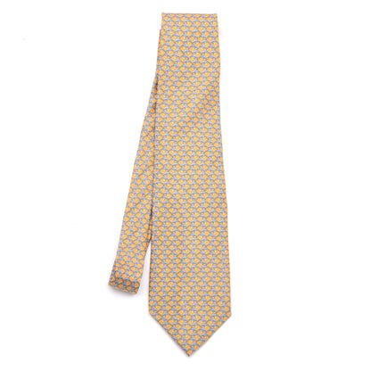 Brooks Brothers Silk Tie Made in USA - Yellow Dolphins