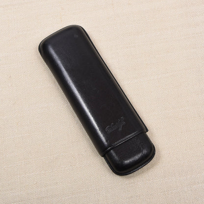Davidoff Leder Zigarrenetui (2 Zigarren) 17cm - Schwarz