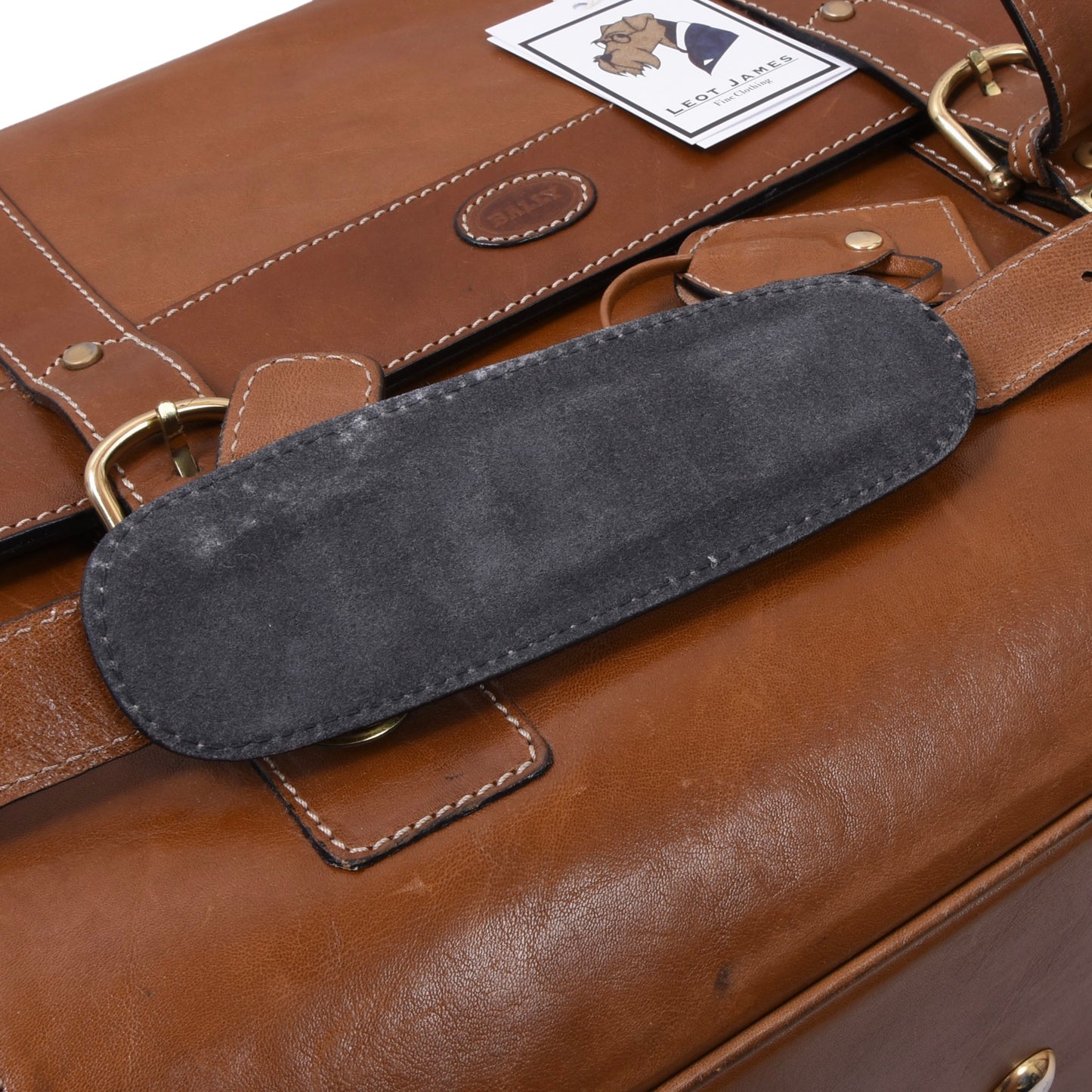 Bally Vintage Leather Weekender/Duffle Bag ca. 53cm - Brown