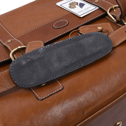 Bally Vintage Leather Weekender/Duffle Bag ca. 53cm - Brown