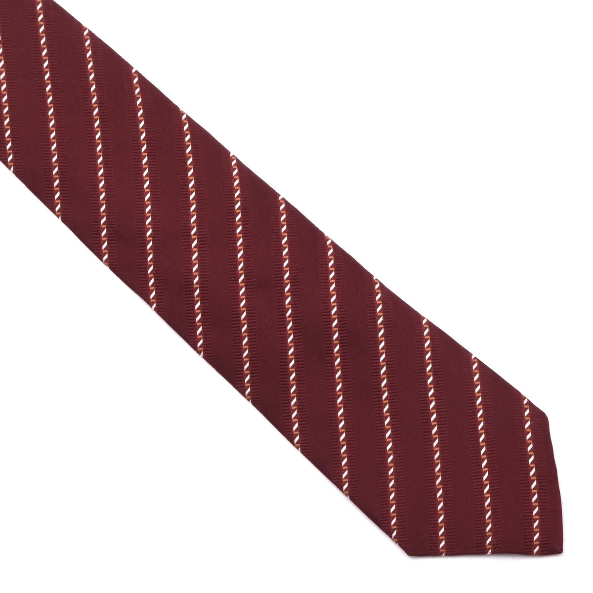 Ermenegildo Zegna 100% Seide Krawatte Made in Italy – Rot Streifen