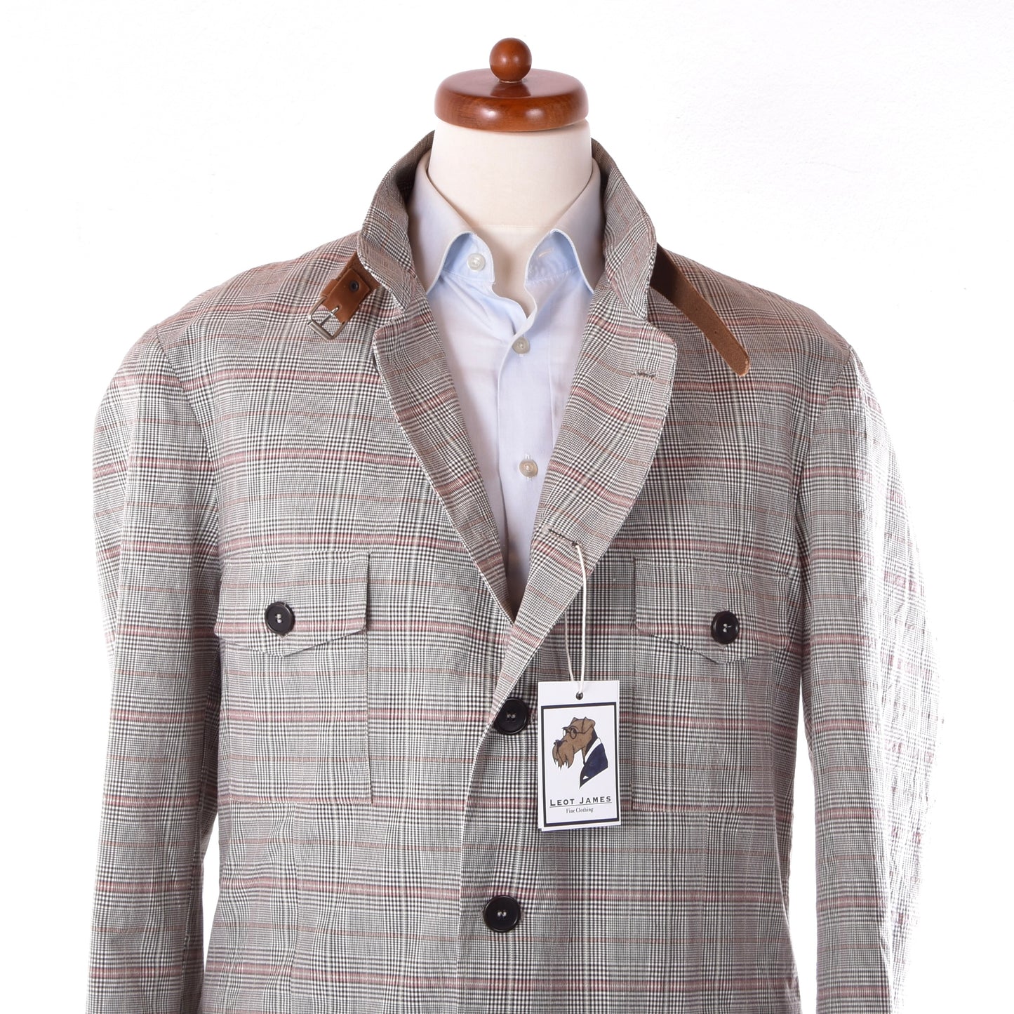 Luis Trenker Cotton-Linen Jacket Size 56 Chest ca. 60.5cm - Plaid