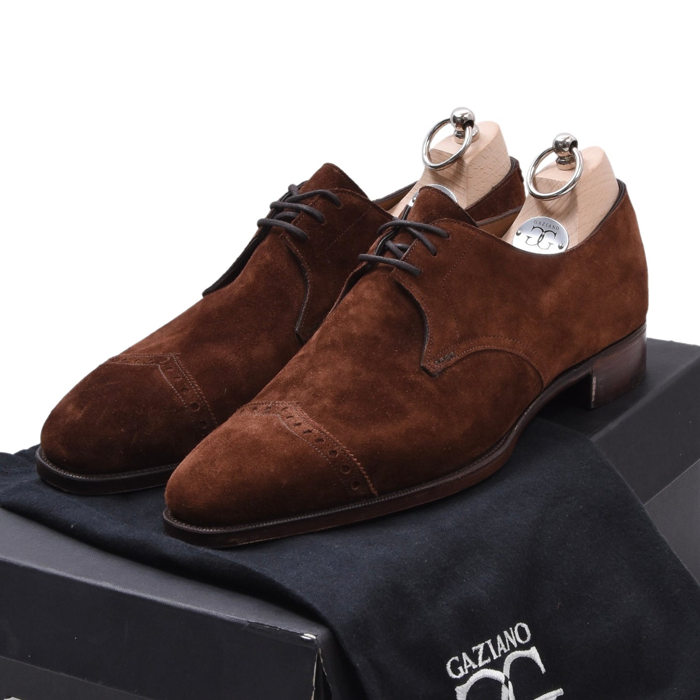 New Gaziano & Girling 'Wiltshire Polo Suede' Shoes Size 6 1/2 - Brown